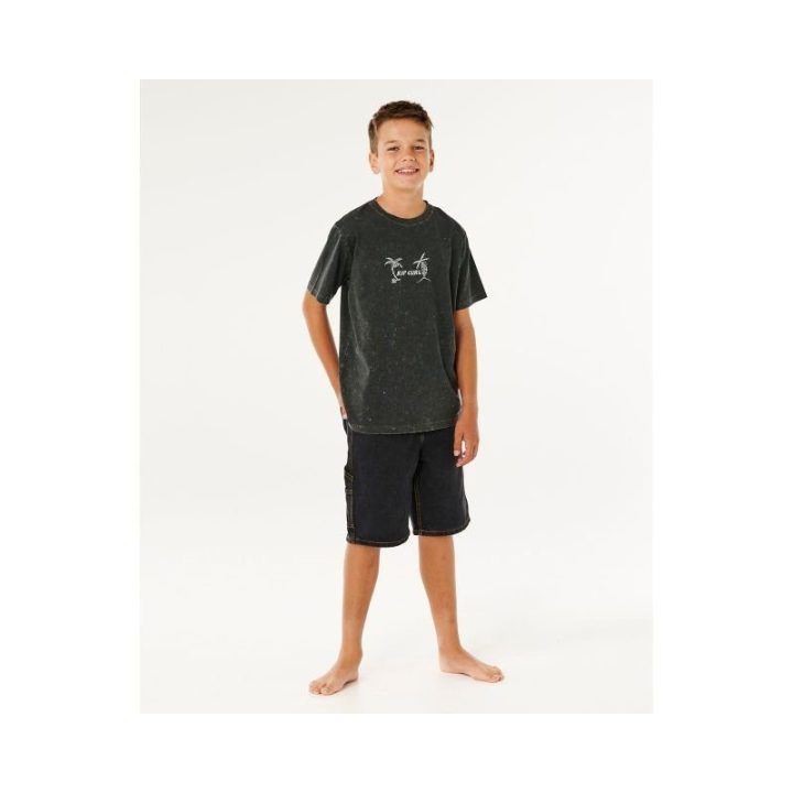 Marškinėliai berniukams Rip Curl Eternal Shred Wash, juodi