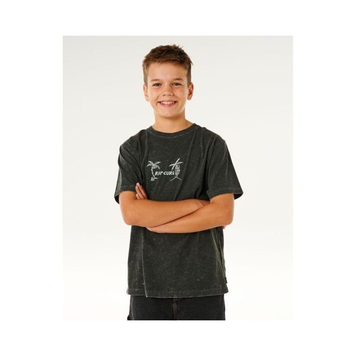 Marškinėliai berniukams Rip Curl Eternal Shred Wash, juodi