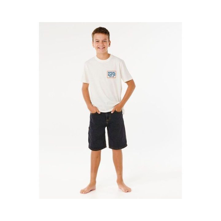Marškinėliai berniukams Rip Curl Pacific Rinse Sunrise, balti