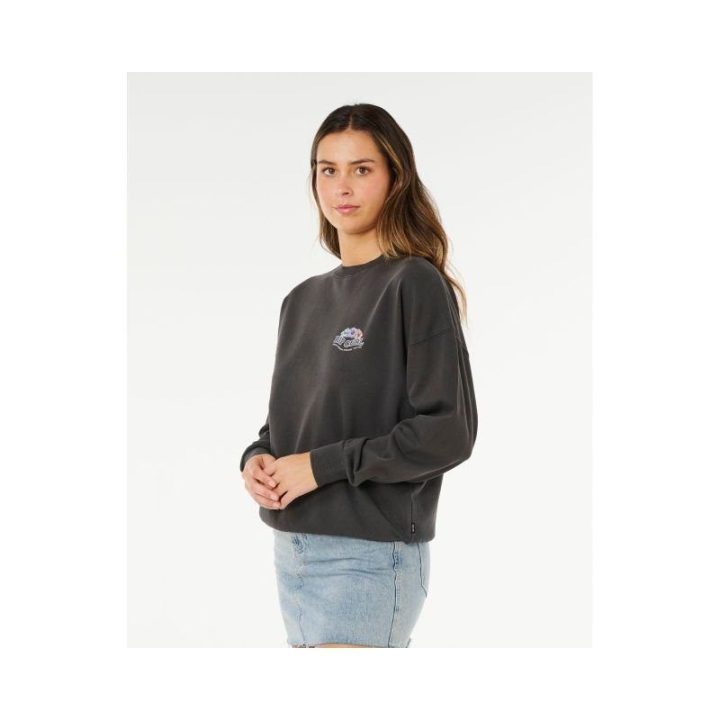 Moteriškas džemperis be gobtuvo Rip Curl Bells Heritage Crew, juodas