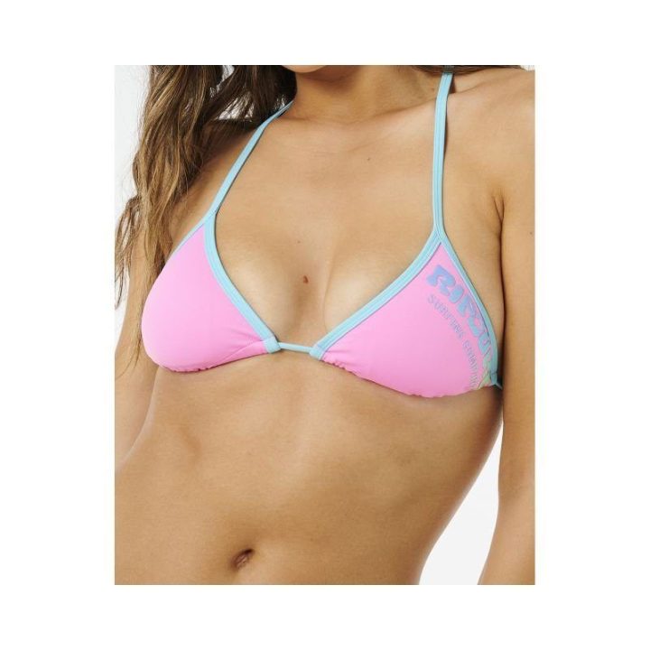 Bikinio liemenėlė Rip Curl Surf Puff Sliding Tri, rožinė