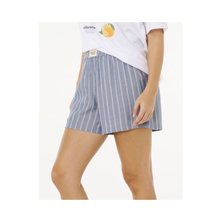Moteriški dryžuoti šortai Rip Curl Beach Days Pinstripe, mėlyni