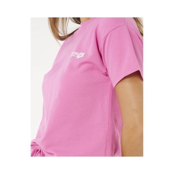 Moteriški medvilniniai šortai Rip Curl Surf Puff Short, rožiniai