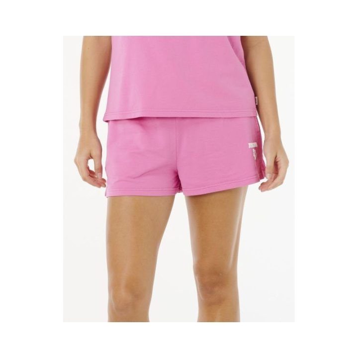Moteriški medvilniniai šortai Rip Curl Surf Puff Short, rožiniai