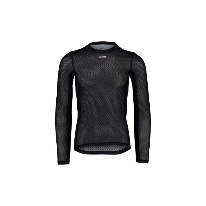 Dviratininkų apatiniai marškinėliai POC Essential Layer LS, juodi
