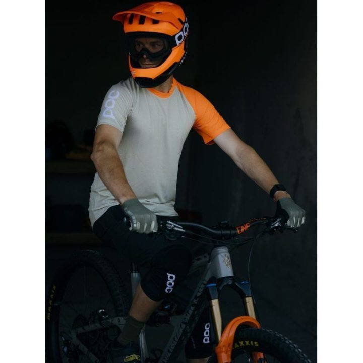 Dviračio šalmas visą veidą dengiantis POC Otocon Race Mips, oranžinis