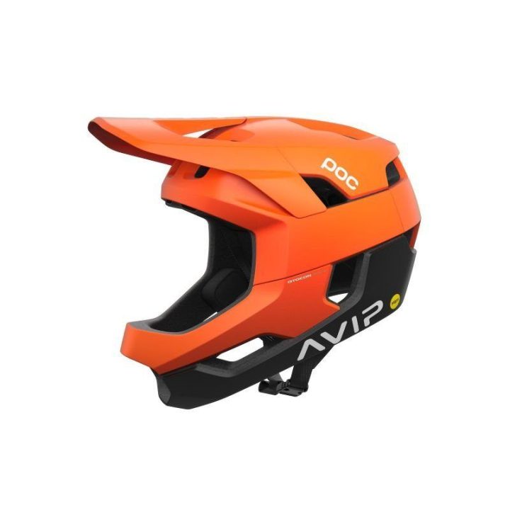 Dviračio šalmas visą veidą dengiantis POC Otocon Race Mips, oranžinis