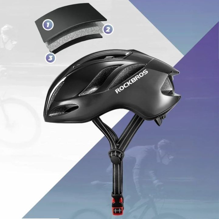 Lengvas dviračio šalmas Rockbros TS-42, 58–62 cm, titano spalvos