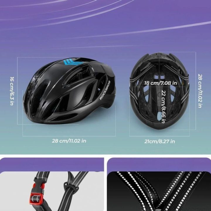 Lengvas dviračio šalmas Rockbros TS-42, 58–62 cm, titano spalvos