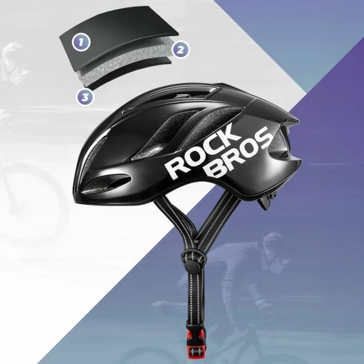 Lengvas dviračio šalmas Rockbros TS-42, juodas