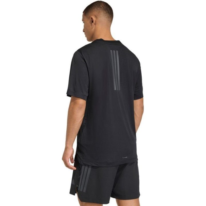 Vyriški marškinėliai adidas D4T PrimeLift 3 Stripes, juodi