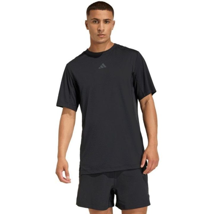 Vyriški marškinėliai adidas D4T PrimeLift 3 Stripes, juodi