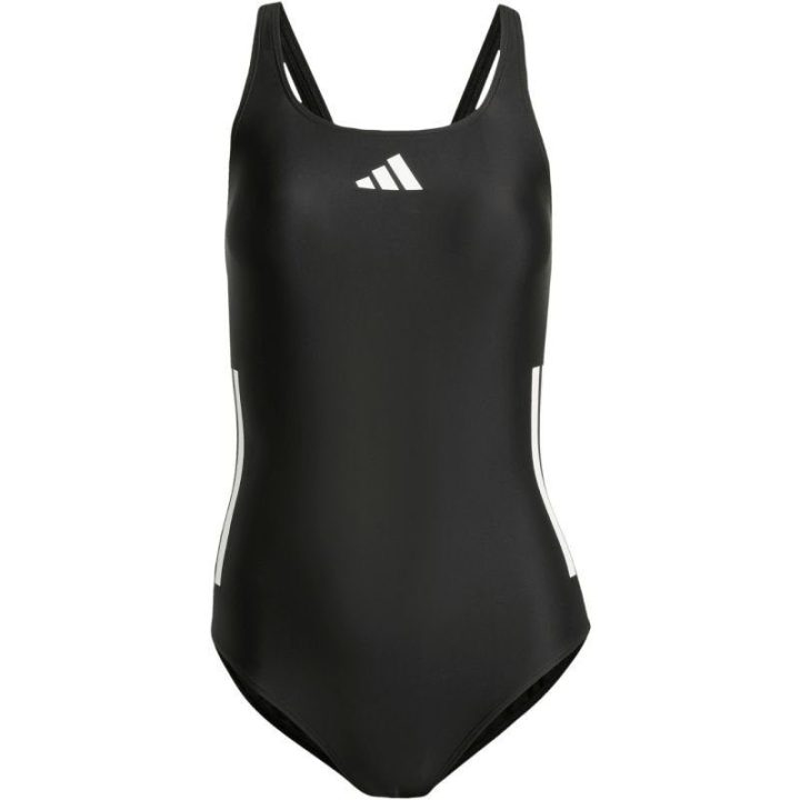 Maudymosi kostiumėlis su Infinitex audiniu adidas 3 Stripes, juodas