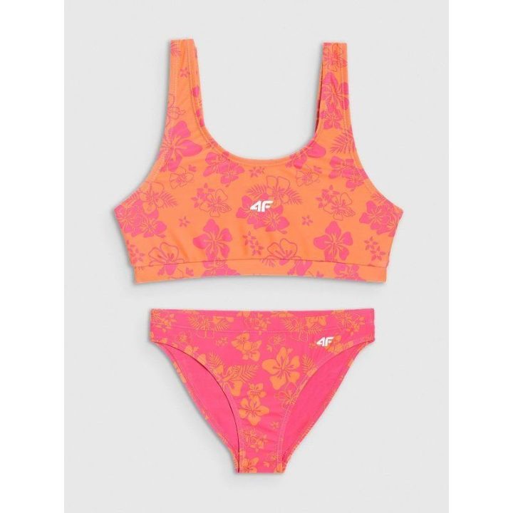 Bikinis mergaitėms su nereguliuojamomis petnešėlėmis 4F, įvairiaspalvis