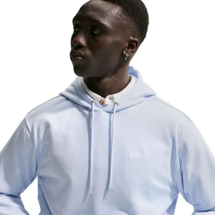 Vyriškas medvilninis džemperis su gobtuvu Nike Club FT PO, žydras