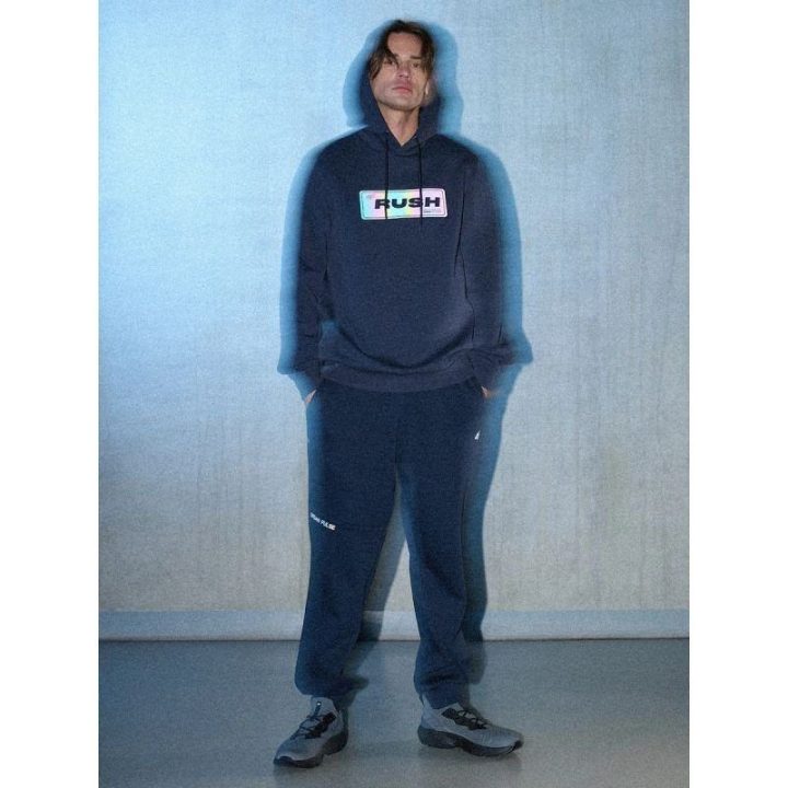 Vyriškos pašiltintos kelnės su užsegama kišene 4F, tamsiai mėlynos