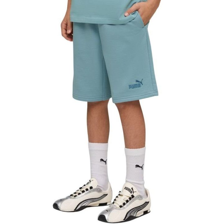 Vaikiški medvilniniai šortai Puma ESS Small No.1 Logo, mėlyni