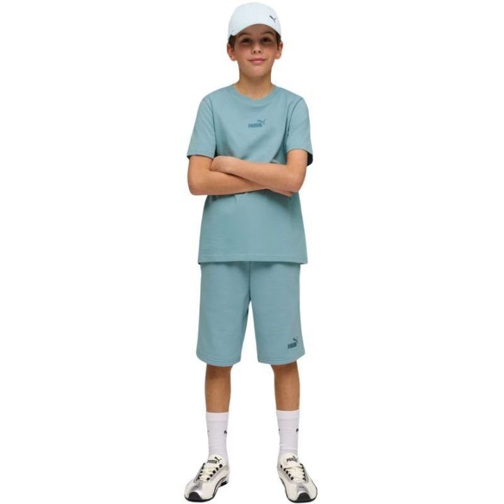 Vaikiški medvilniniai šortai Puma ESS Small No.1 Logo, mėlyni