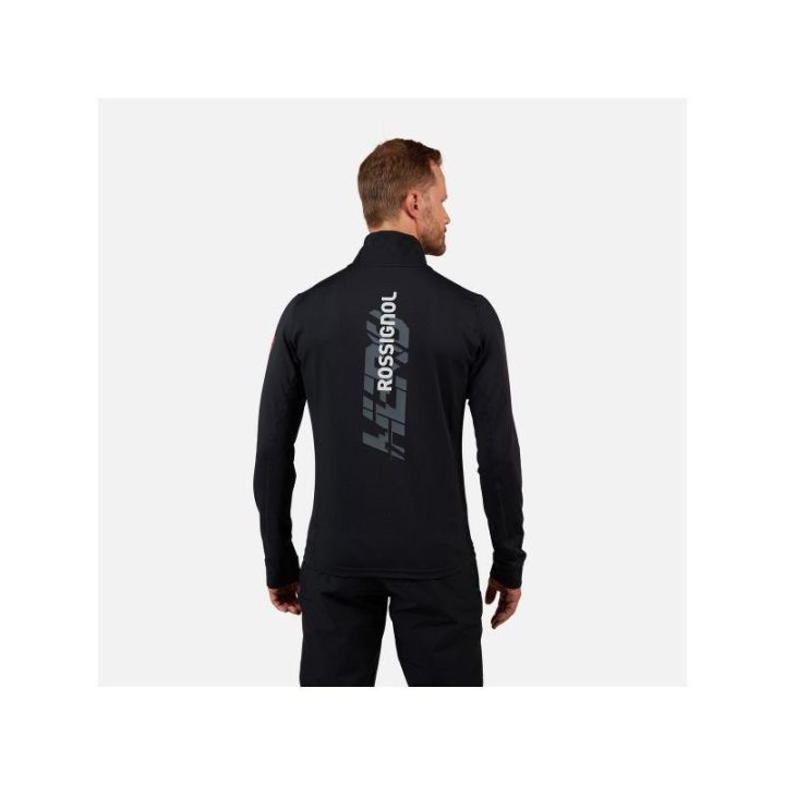 Vyriškas flisinis džemperis Rossignol Hero Mid Layer Stretch, juodas