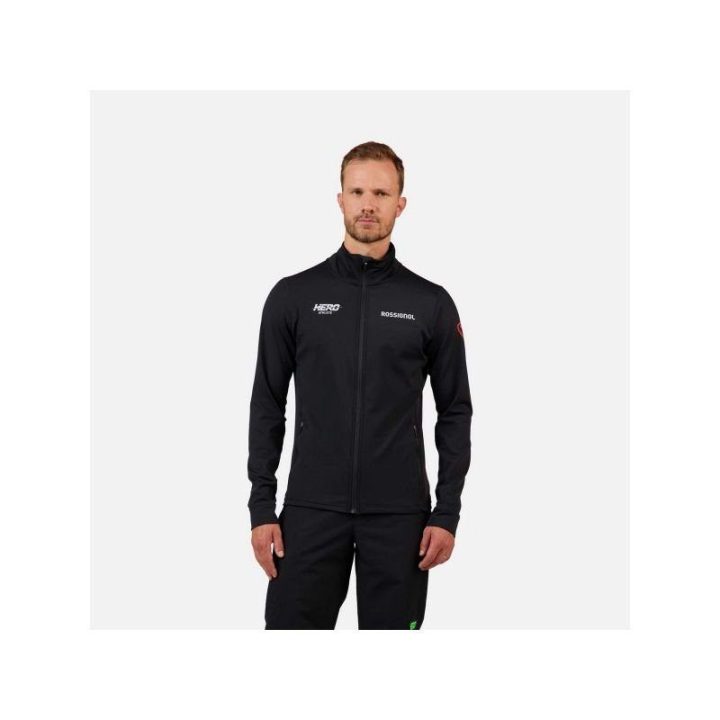 Vyriškas flisinis džemperis Rossignol Hero Mid Layer Stretch, juodas