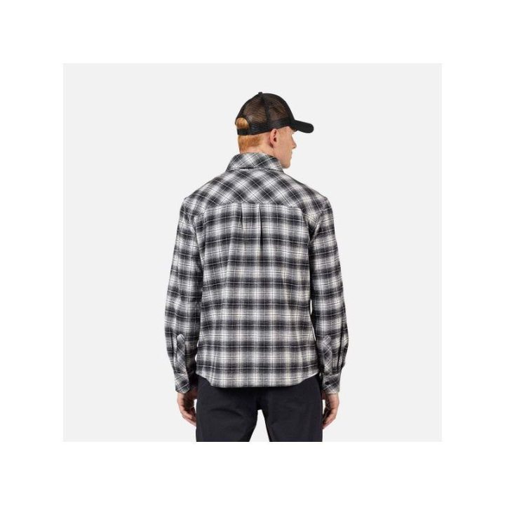 Vyriški medvilniniai marškiniai Rossignol Ranch Plaid, juodi