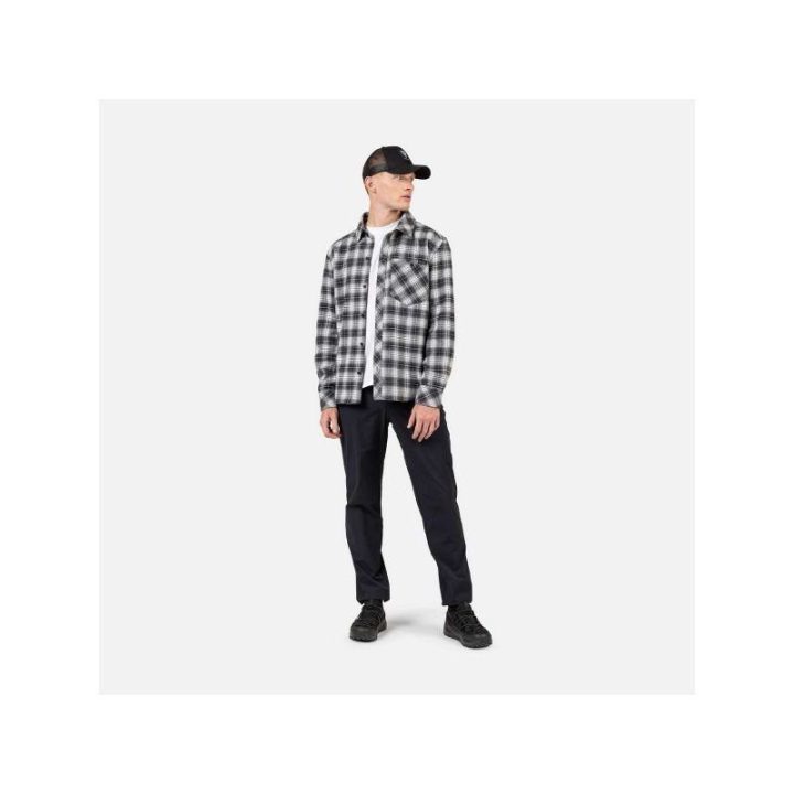 Vyriški medvilniniai marškiniai Rossignol Ranch Plaid, juodi