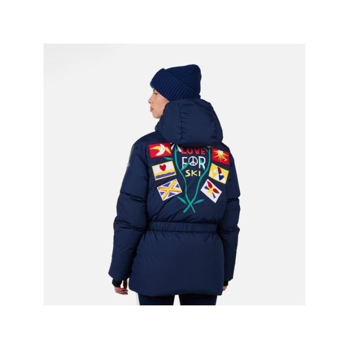 Moteriška pūkinė slidinėjimo parka Rossignol JCC Flag Down, mėlyna