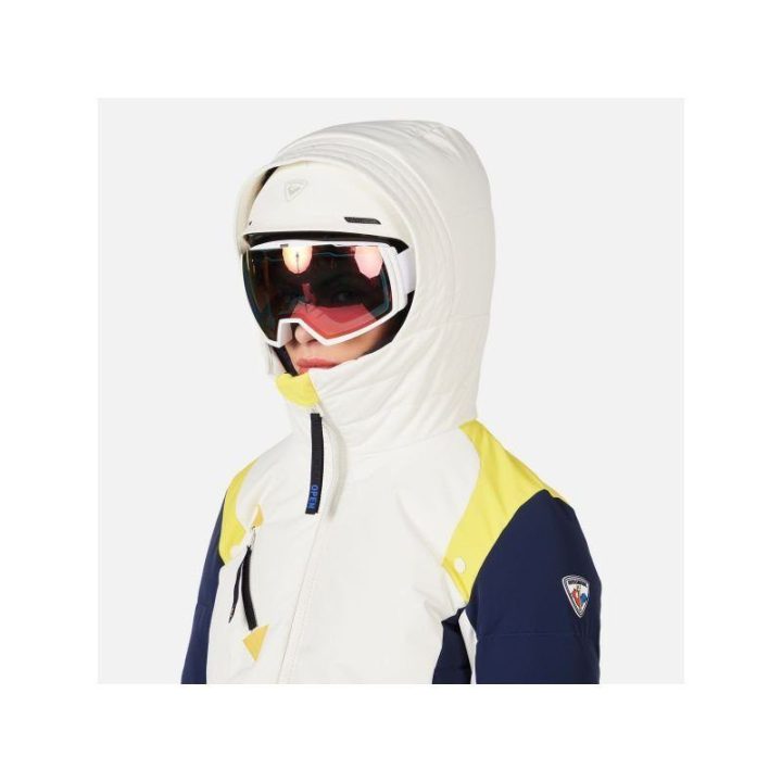 Moteriška pūkinė slidinėjimo striukė Rossignol JCC Valdiz, balta