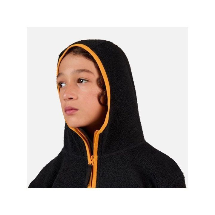 Vaikiškas džemperis Rossignol Alltrack Anorak Fleece, juodas