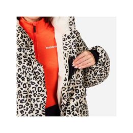 Moteriška pūkinė slidinėjimo striukė su leopardo raštu Rossignol Aretu, įvairiaspalvė