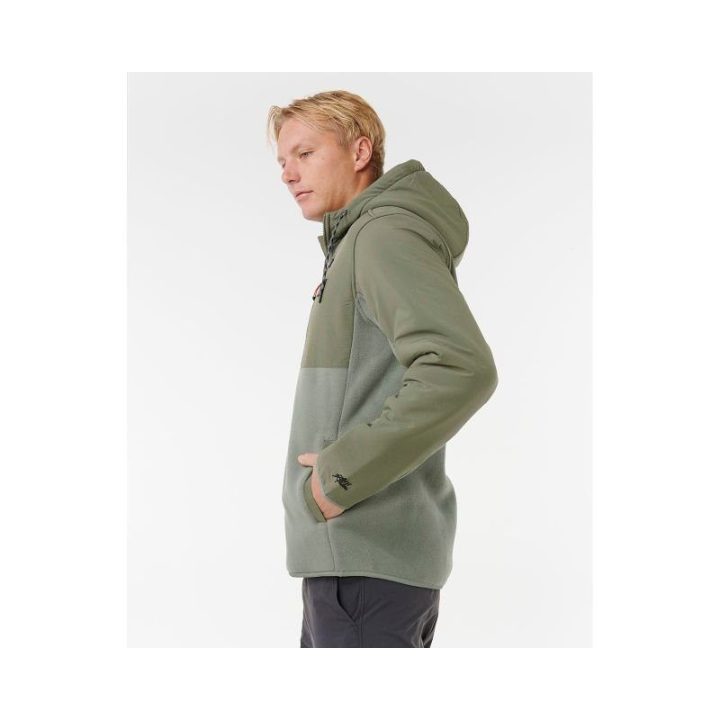 Džemperis su hidrofobine danga Rip Curl Anti Series Search, žalias