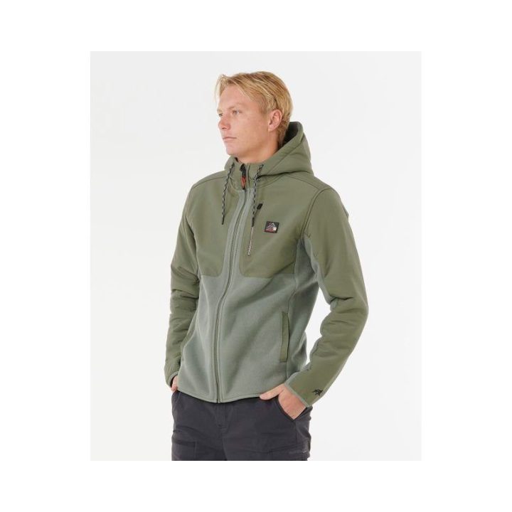Džemperis su hidrofobine danga Rip Curl Anti Series Search, žalias