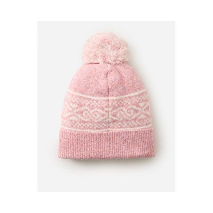 Megzta kepurė su kutu Rip Curl Cosmic Kiss Jacquard, rožinė