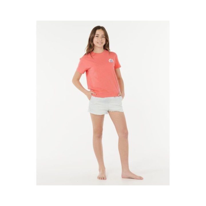 Laisvo kirpimo marškinėliai mergaitėms Rip Curl Luxe Surf
