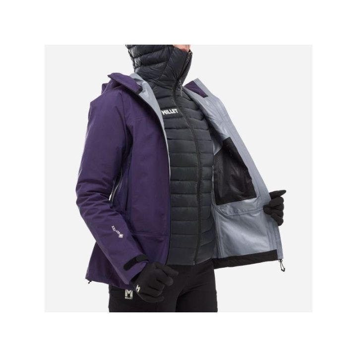 Moteriška striukė su GORE-TEX membrana Millet Kamet GTX, violetinė