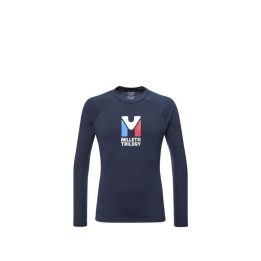 Vyriški marškinėliai ilgomis rankovėmis Millet Trilogy Wool Ts Ls, tamsiai mėlyni