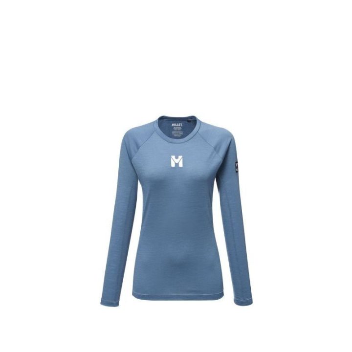 Moteriški marškinėliai Millet Trilogy Wool, mėlyni
