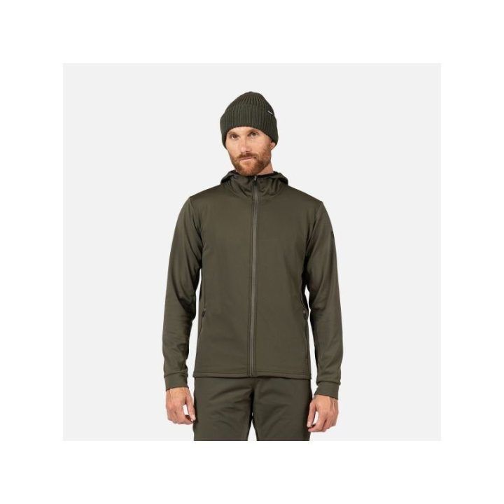 Vyriškas džemperis su gobtuvu Rossignol Mid Layer Stretch, žalias
