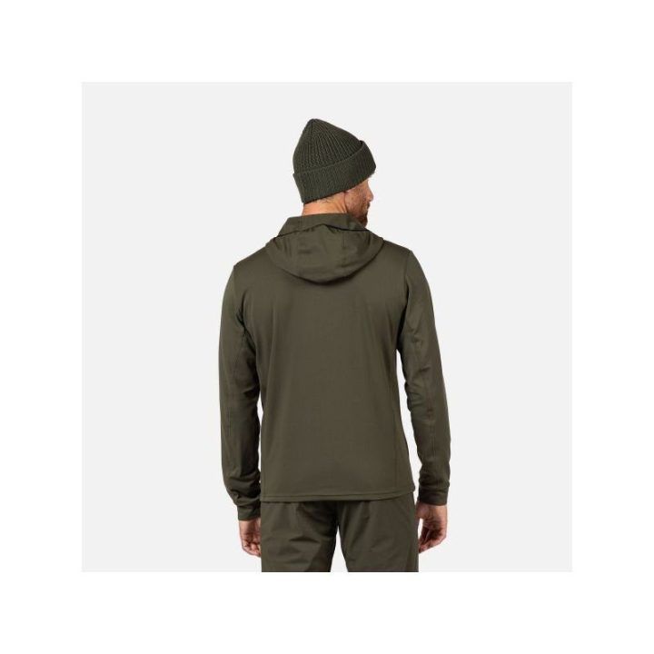Vyriškas džemperis su gobtuvu Rossignol Mid Layer Stretch, žalias