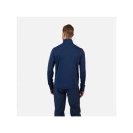 Vyriškas džemperis su pusiniu užtrauktuku Rossignol Stretch Half-Zip, tamsiai mėlynas