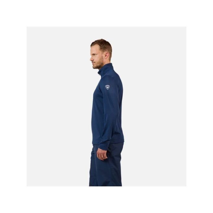 Vyriškas džemperis su pusiniu užtrauktuku Rossignol Stretch Half-Zip, tamsiai mėlynas