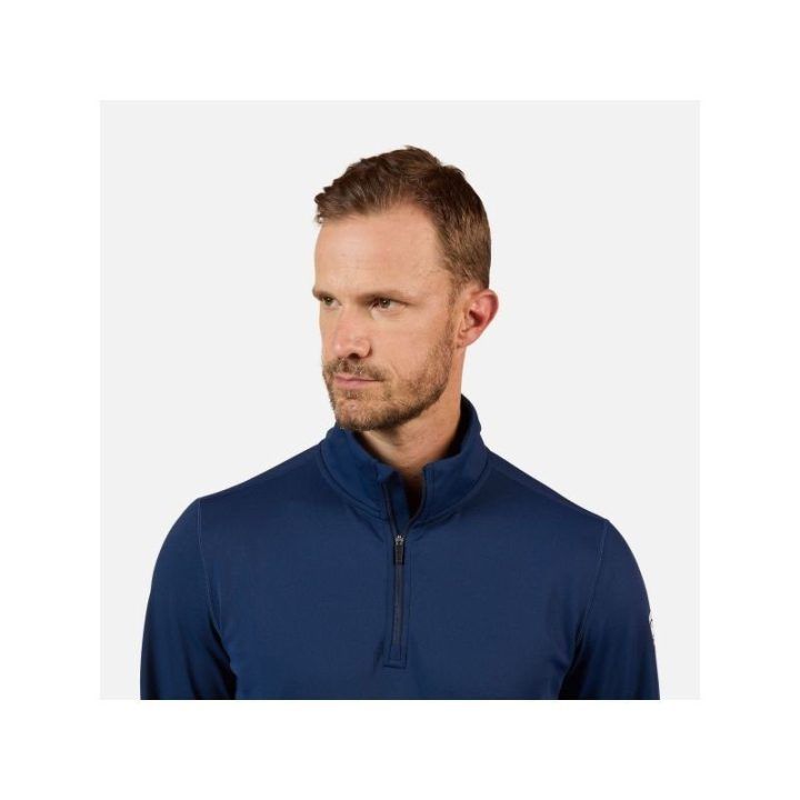 Vyriškas džemperis su pusiniu užtrauktuku Rossignol Stretch Half-Zip, tamsiai mėlynas