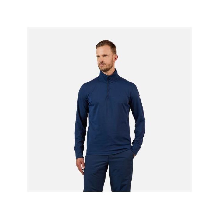 Vyriškas džemperis su pusiniu užtrauktuku Rossignol Stretch Half-Zip, tamsiai mėlynas