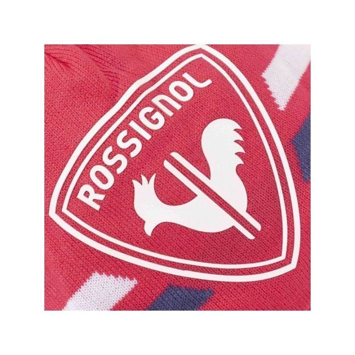 Vaikiška megzta kepurė su gaidžio logotipu Rossignol Rooster, rožinė
