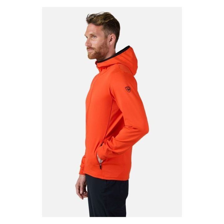 Vyriškas džemperis su gobtuvu Rossignol Mid Layer Thin Fz, oranžinis