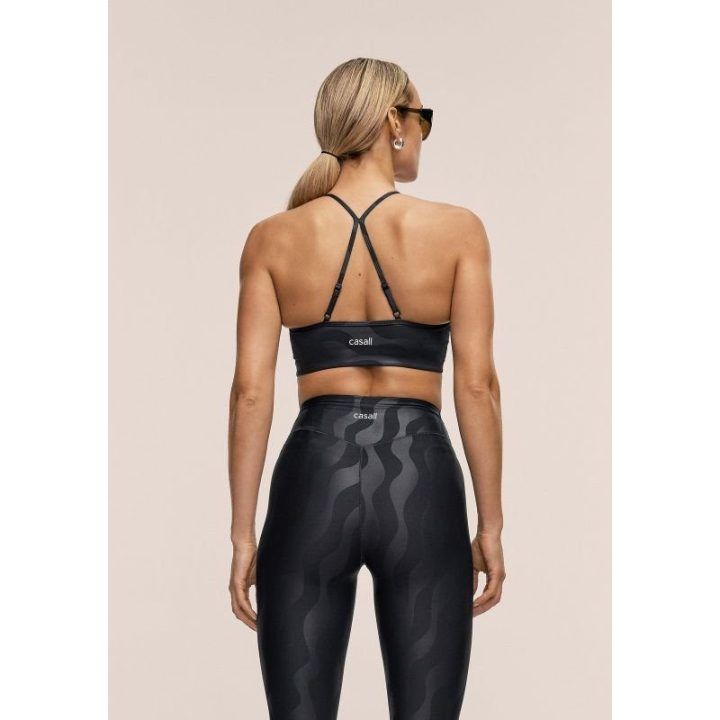 Sportinė liemenėlė su vidutine atrama Casall Sleek Strappy, juoda
