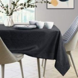 Juoda staltiesė AmeliaHome GAIA 140×300 cm