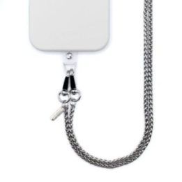 Telefono dirželis Crong Silver Link, 120 cm