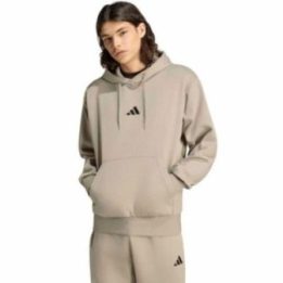 Vyriškas džemperis su gobtuvu adidas Essentials Feelcozy, smėlio spalvos