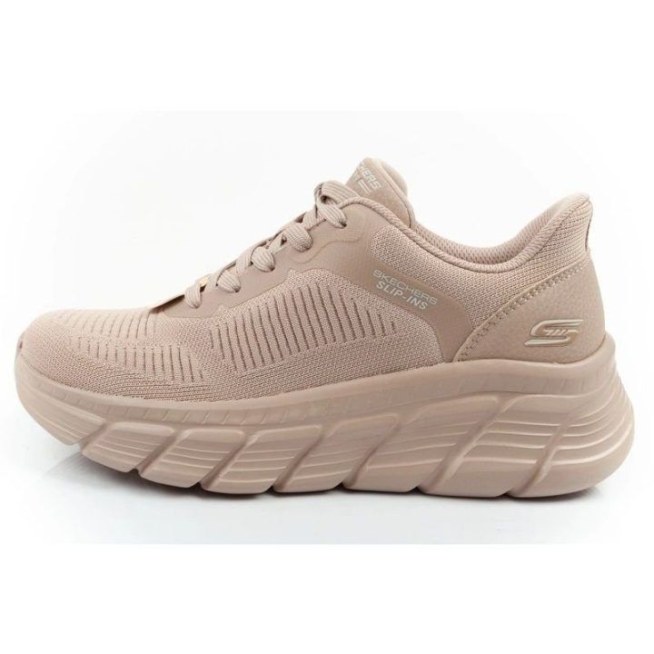 Moteriški sportbačiai Skechers Bobs B Flex Slip-ins, smėlio
